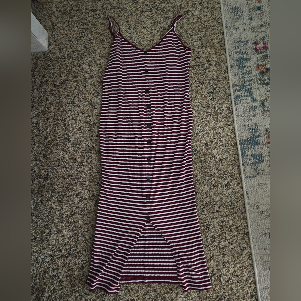 Shein size 12 maxi dress, used while pregnant but looks good after too.